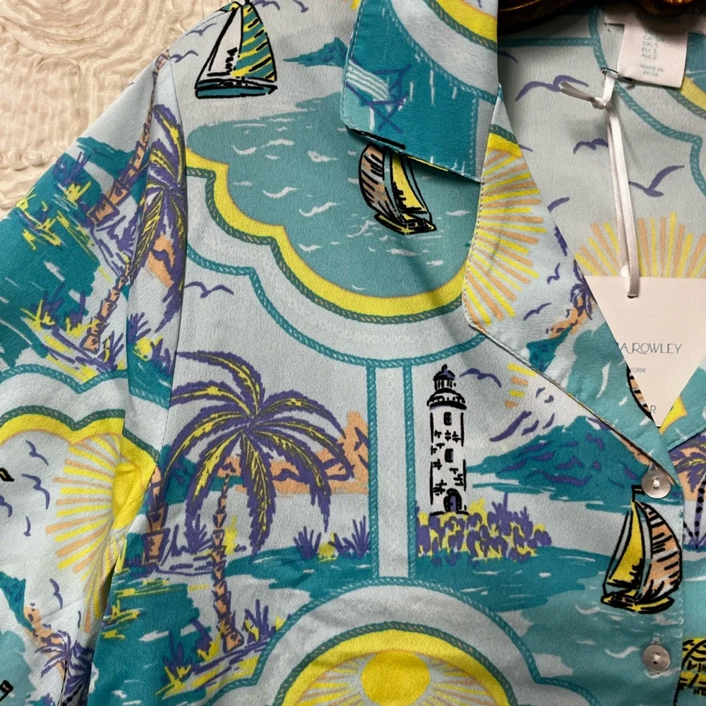 Cynthia Rowley Silky Coquette Girlhoodcore Shorty Pjs Pajama Set Women’s S NWT - Picture 3 of 8